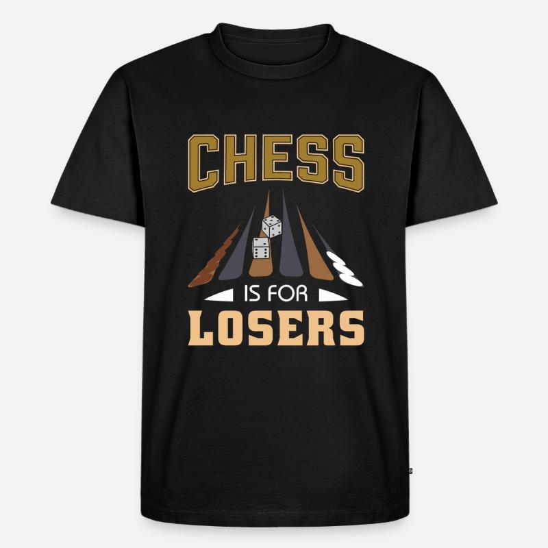 Backgammon Spiel - Männer Premium Bio T-Shirt - Schwarz