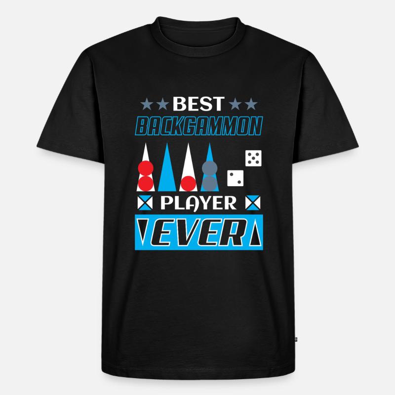 Backgammon Spiel - Männer Premium Bio T-Shirt - Schwarz