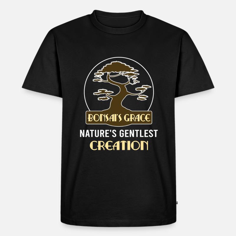 Bonsai Tree - Männer Premium Bio T-Shirt - Schwarz
