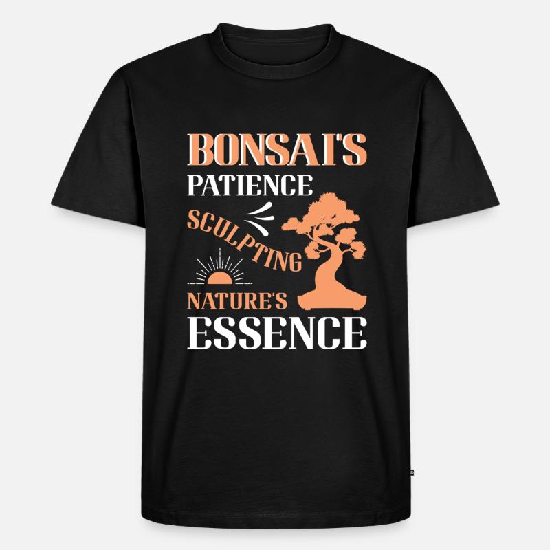 Bonsai Tree - Männer Premium Bio T-Shirt - Schwarz