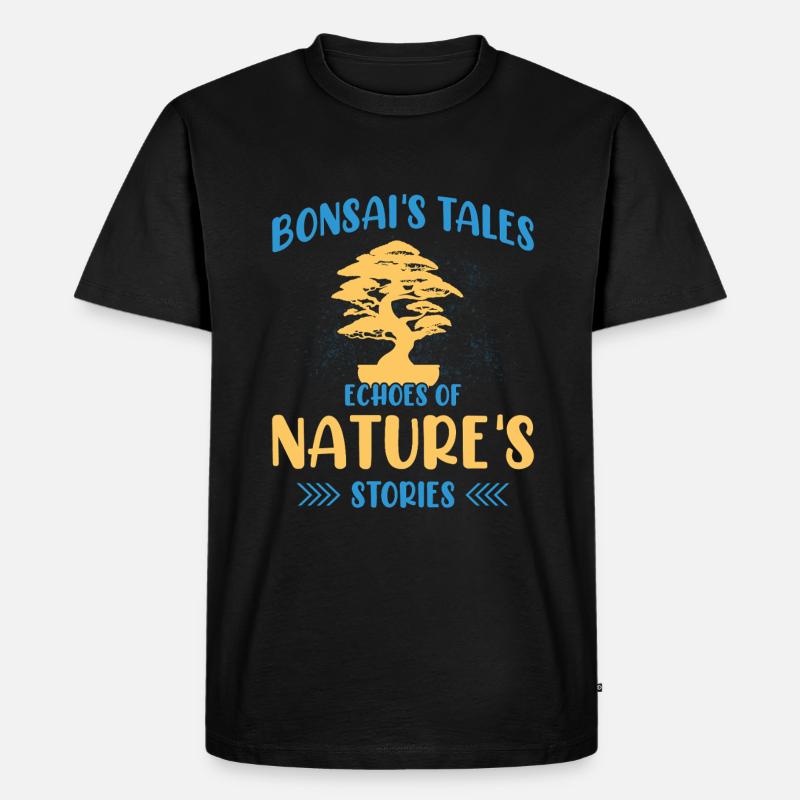 Bonsai Tree - Männer Premium Bio T-Shirt - Schwarz