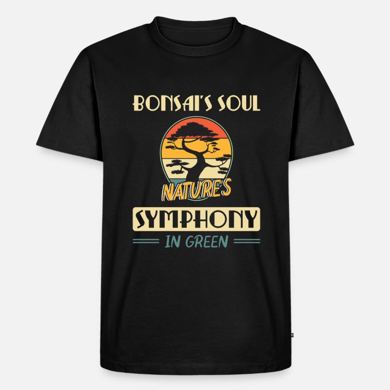 Bonsai Tree - Männer Premium Bio T-Shirt - Schwarz