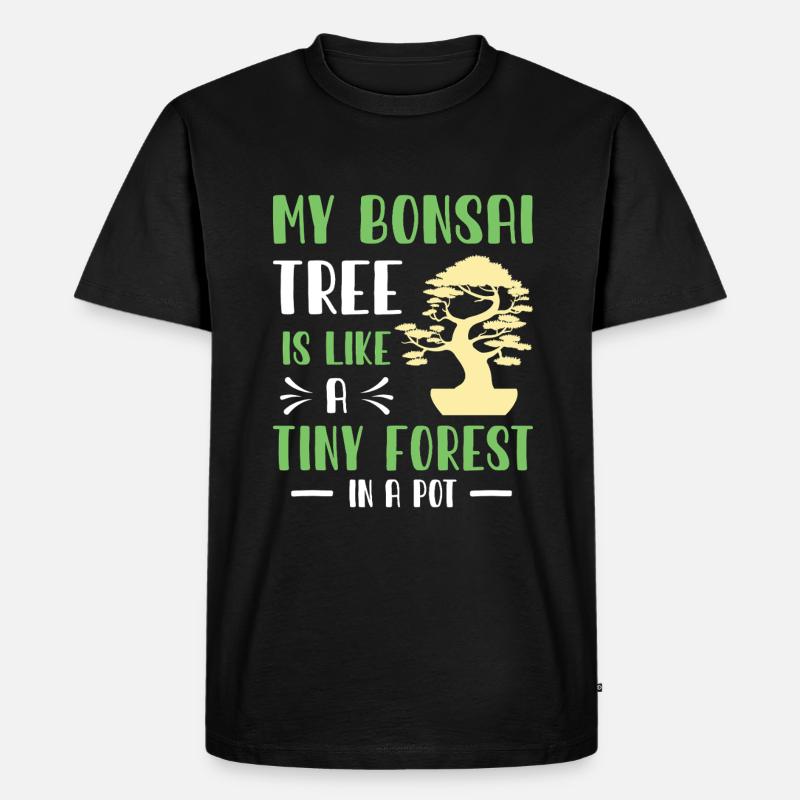 Bonsai Tree - Männer Premium Bio T-Shirt - Schwarz