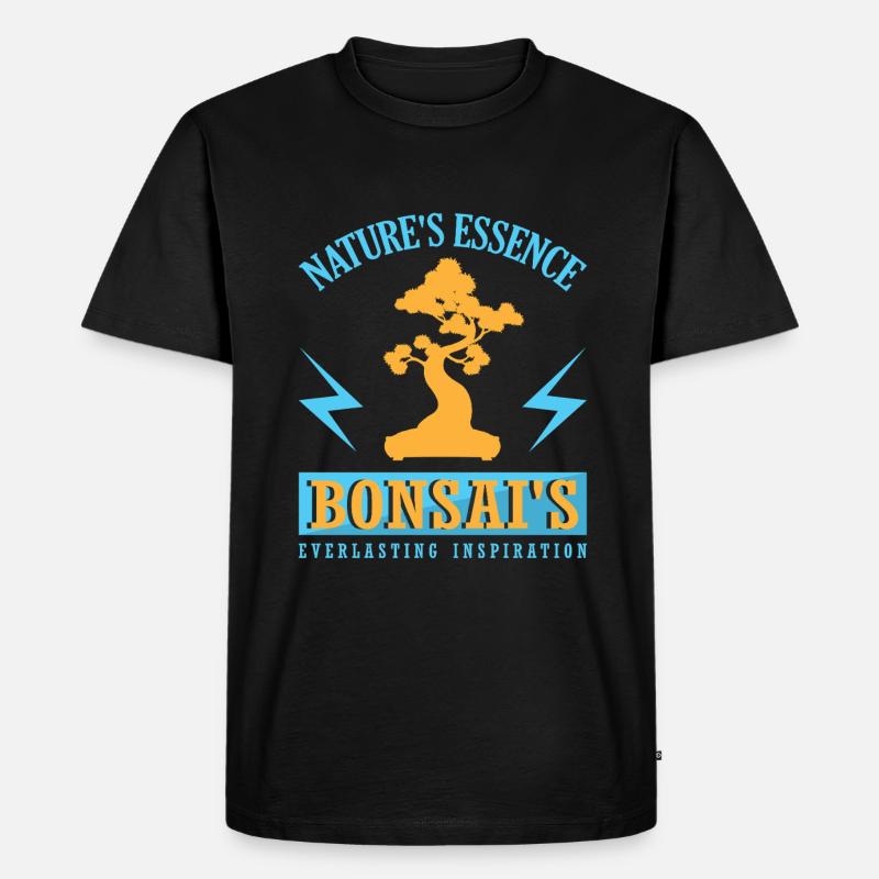 Bonsai Tree - Männer Premium Bio T-Shirt - Schwarz