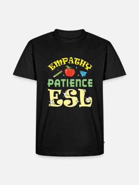 ESL-Lehrer ESL Unterricht - Männer Premium Bio T-Shirt - Schwarz