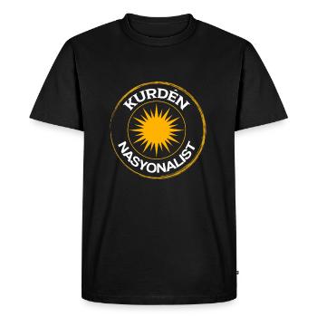 Kurd ên Nasyonalist kreis - Männer Premium Bio T-Shirt - Schwarz - Vorne - Nico (187cm)