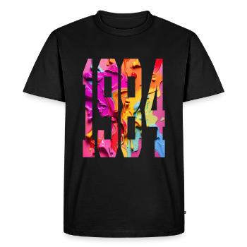 BUNT 42ND BIRTHDAY 1984 - Men's Premium Organic T-Shirt - black - Front - Nico (187cm)
