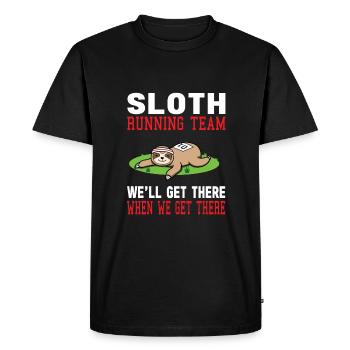 Faire la sieste paresseux cadeau équipe paresseux - T-shirt Premium bio Homme - noir - Devant - Nico (187cm)