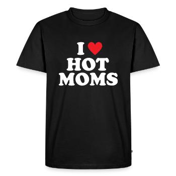 Heart Hot Moms I Love Hot Moms - T-shirt Premium bio Homme - noir - Devant - Nico (187cm)
