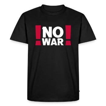 No War Peace Peace World Peace Ukraine - Men's Premium Organic T-Shirt - black - Front - Nico (187cm)