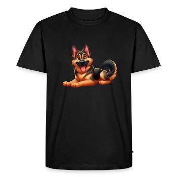 German Shepherd 3 - Men's Premium Organic T-Shirt - black - Front - Nico (187cm)