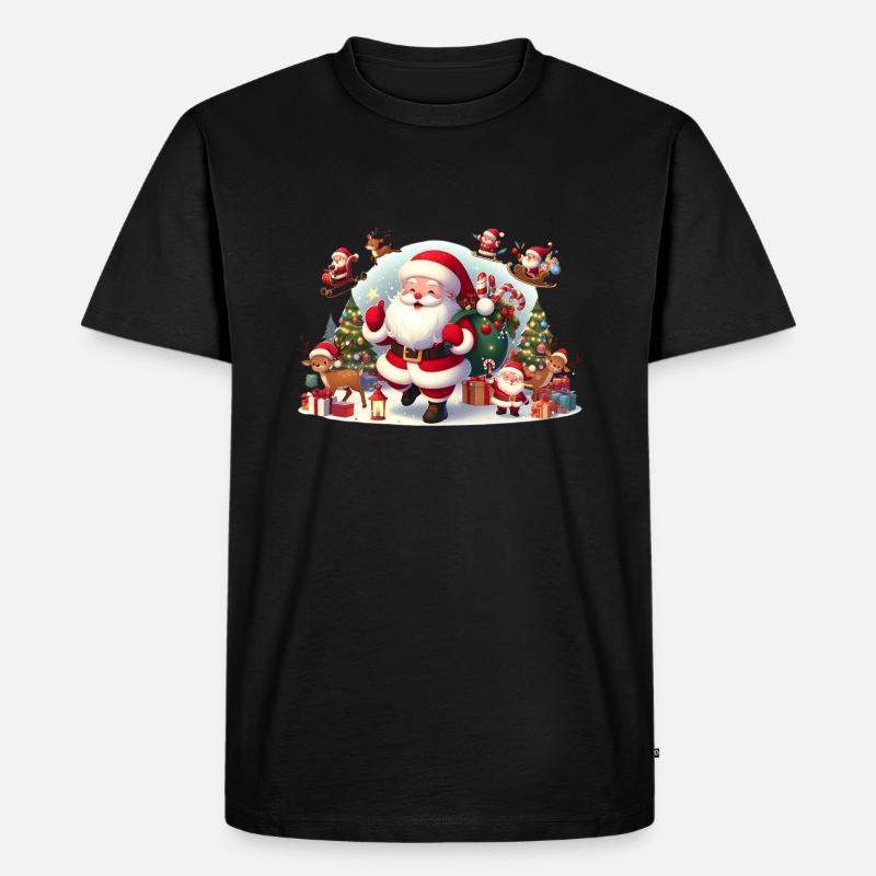 Santa Fun 6 - Männer Premium Bio T-Shirt - Schwarz