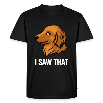 J’ai vu ce chien - T-shirt Premium bio Homme - noir - Devant - Nico (187cm)