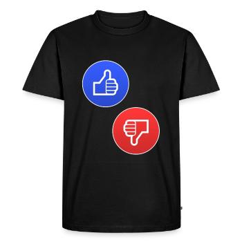 Thumbs up thumbs down Yes no Yes No Gift - Men's Premium Organic T-Shirt - black - Front - Nico (187cm)