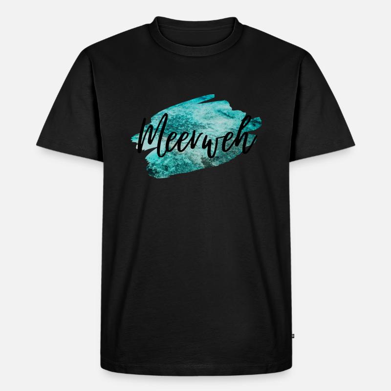 Meerweh - Männer Premium Bio T-Shirt - Schwarz