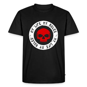 My Life - My Rules - Men's Premium Organic T-Shirt - black - Front - Nico (187cm)