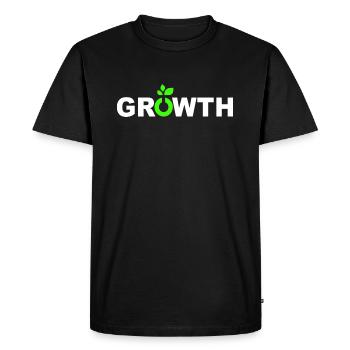 Croissance - Wachstum - T-shirt Premium bio Homme - noir - Devant - Nico (187cm)
