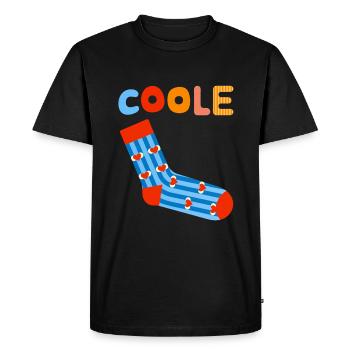 Cool sock - fun motivational design - Men's Premium Organic T-Shirt - black - Front - Nico (187cm)