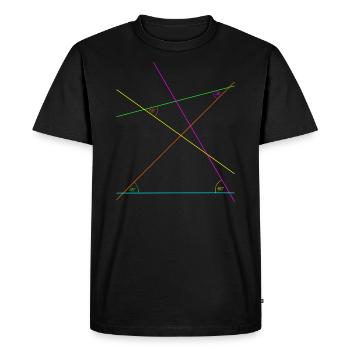 Wissenschaft Neon Winkel Geometrie Mathematik - Männer Premium Bio T-Shirt - Schwarz - Vorne - Nico (187cm)