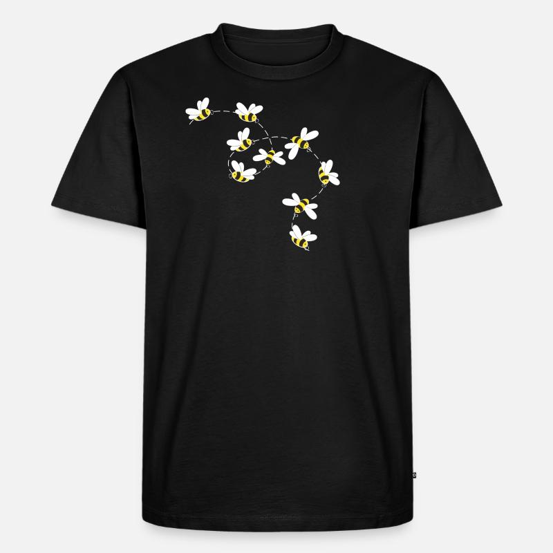 Bienen Flug - Männer Premium Bio T-Shirt - Schwarz