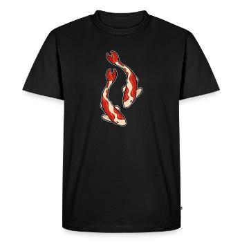 Japanese Koi Fish Goldfish Aquascaping Aquatic - Men's Premium Organic T-Shirt - black - Front - Nico (187cm)