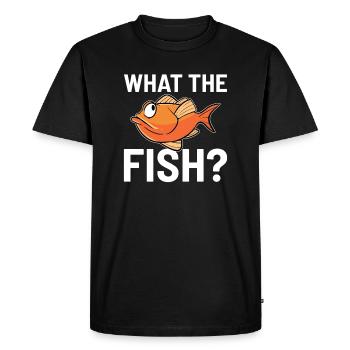 What The Fish pêcheur pêcheur pêcheur hobby - T-shirt Premium bio Homme - noir - Devant - Nico (187cm)