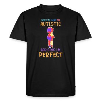 Autisme Enfants Conscients Asperger Enfant Autiste - T-shirt Premium bio Homme - noir - Devant - Nico (187cm)