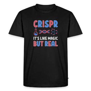 Scientifique Crispr génétique professeur de biologie - T-shirt Premium bio Homme - noir - Devant - Nico (187cm)