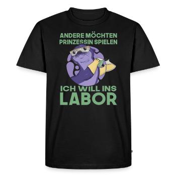 Andere möchten Prinzessin spielen mtla design - Männer Premium Bio T-Shirt - Schwarz - Vorne - Nico (187cm)
