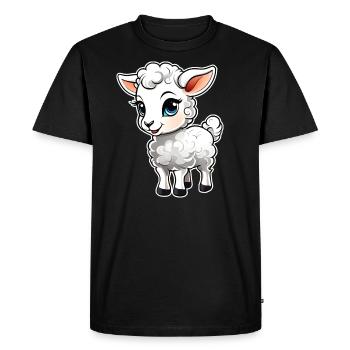 Mignon petit agneau - T-shirt Premium bio Homme - noir - Devant - Nico (187cm)