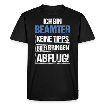 Je suis fonctionnaire, apportez de la bière et partez - T-shirt Premium bio Homme - noir - Devant - Nico (187cm)