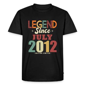 10 Year Anniversary Gift July 2012 Legend - Men's Premium Organic T-Shirt - black - Front - Nico (187cm)