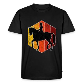 Dressage Cavalier de dressage Cheval d’équitation - T-shirt Premium bio Homme - noir - Devant - Nico (187cm)