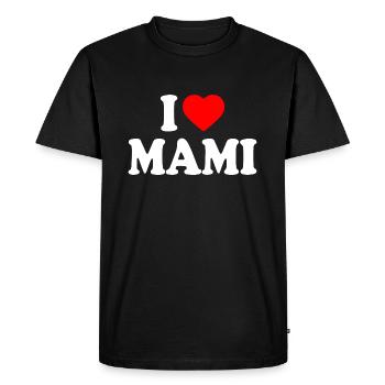 I love mami - T-shirt Premium bio Homme - noir - Devant - Nico (187cm)