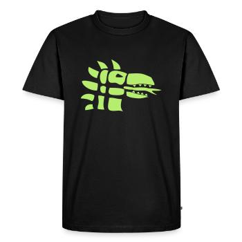 Dragon | Dragon head Dragons | Fire | reptile - Men's Premium Organic T-Shirt - black - Front - Nico (187cm)