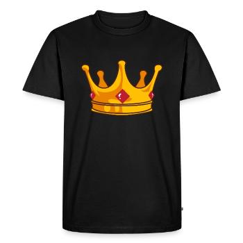 Couronne - T-shirt Premium bio Homme - noir - Devant - Nico (187cm)