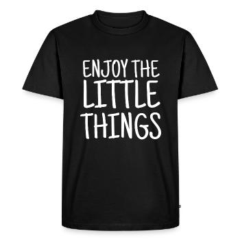 Enjoy The Little Things - Men's Premium Organic T-Shirt - black - Front - Nico (187cm)