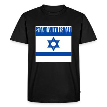 Stand with israel - T-shirt Premium bio Homme - noir - Devant - Nico (187cm)