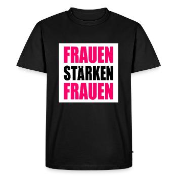 Les femmes autonomisent les femmes - T-shirt Premium bio Homme - noir - Devant - Nico (187cm)