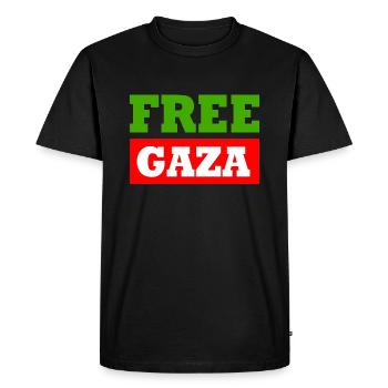 Free gaza - Men's Premium Organic T-Shirt - black - Front - Nico (187cm)