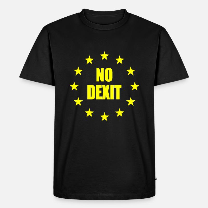 No dexit - Männer Premium Bio T-Shirt - Schwarz