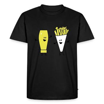 mayonnaise french fries - Men's Premium Organic T-Shirt - black - Front - Nico (187cm)