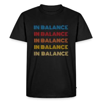In Balance - Men's Premium Organic T-Shirt - black - Front - Nico (187cm)