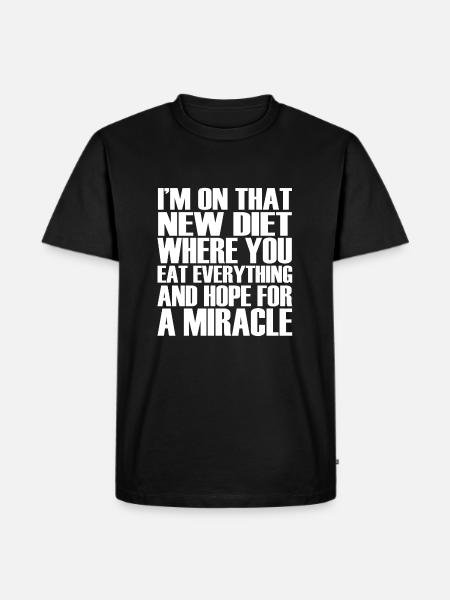 lustige witzige Sprüche - Herre Premium økologisk T-shirt - sort