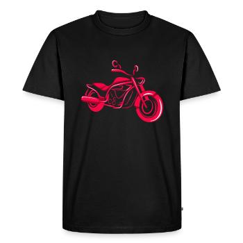 Motorbike Minimalist - Men's Premium Organic T-Shirt - black - Front - Nico (187cm)