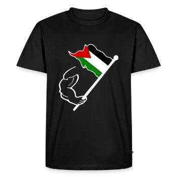 Free palestine - T-shirt Premium bio Homme - noir - Devant - Nico (187cm)