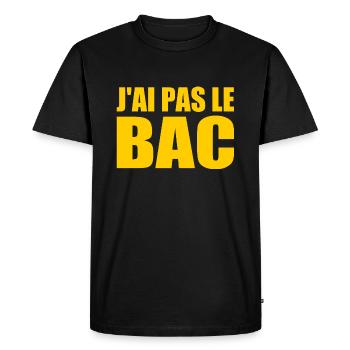 jai pas le bac - T-shirt Premium bio Homme - noir - Devant - Nico (187cm)