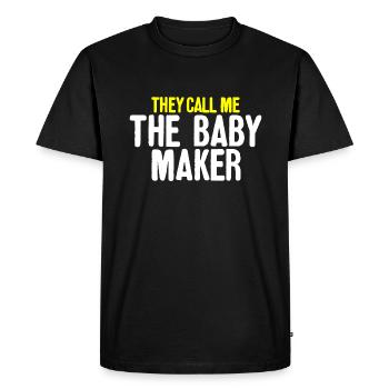 ils m'appellent le père de bébé papa expectative père - T-shirt Premium bio Homme - noir - Devant - Nico (187cm)