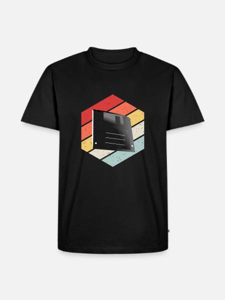 Diskette Floppy Disk - Men's Premium Organic T-Shirt - black