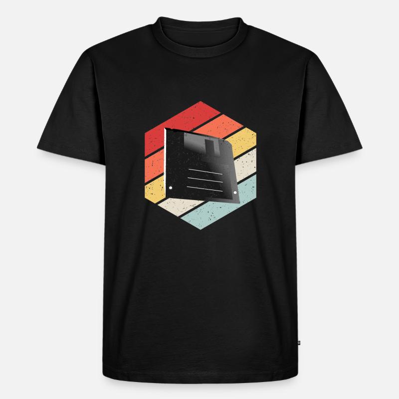 Diskette Floppy Disk - Männer Premium Bio T-Shirt - Schwarz